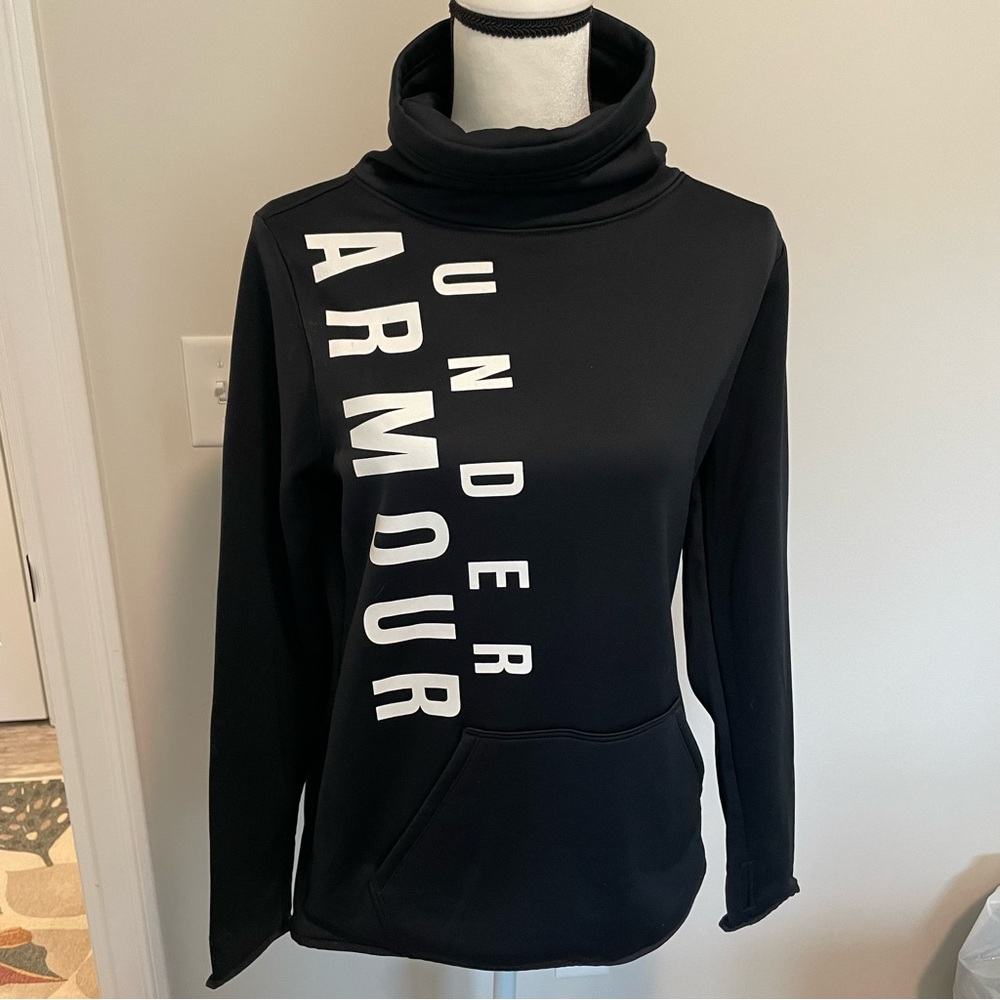Under Armour Women's Black Pullover Funnel Neck Cold Gear Sweater